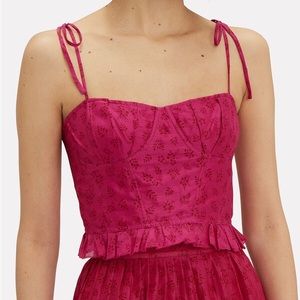 Ulla Johnson Isa Corset - Size 2 - Fuschia